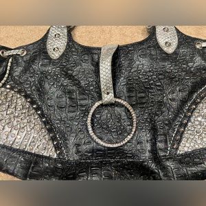 Black shimmer bag